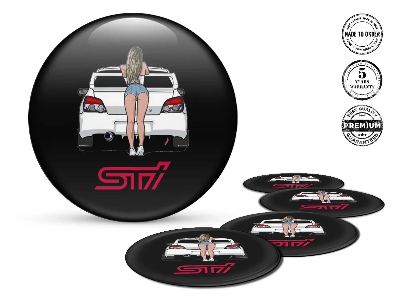 Subaru Pegatinas de Aro para Autos Diseño Bombado Elegante